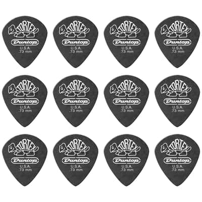 482P73 Tortex Pitch Black Jazz III 0,73 mm Sachet de 12 Dunlop image 1