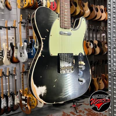 FENDER - CUSTOM SHOP 1960 Telecaster Custom Heavy Relic RW Aged Black 9236091079 image 8