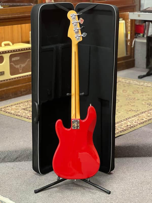 1995 Fender P-Bass - Black Label - MIM - Red | Reverb