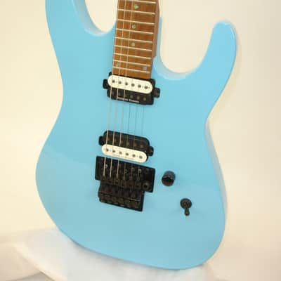 Dean MD 24 Electric Guitar, Roasted Maple with Floyd Rose, Vintage Blue w/ Case image 4