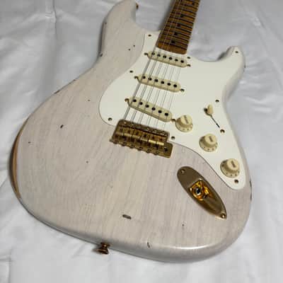 2024 Fender Custom Shop LTD ’57 Stratocaster Relic Strat Aged White Blonde w/ COA OHSC image 17