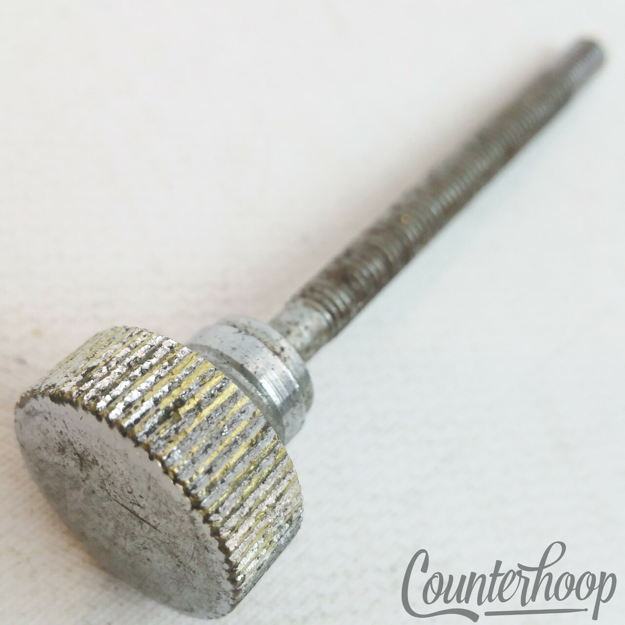 Gretsch Broadkaster 50s Chrome Muffler Knob Snare/Tom Drum Tensioner Rod Vintage — main photograph