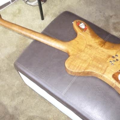custom unique stock, Firebird R slab guitar,"Skulls&Roses",,handpainted+carved,collector item trades image 13
