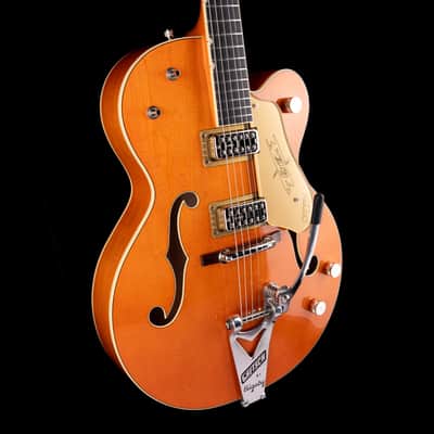 Gretsch G6120T-59 Vintage Select '59 Chet Atkins Hollow Body Lacquer Vintage Orange Stain with Case image 6