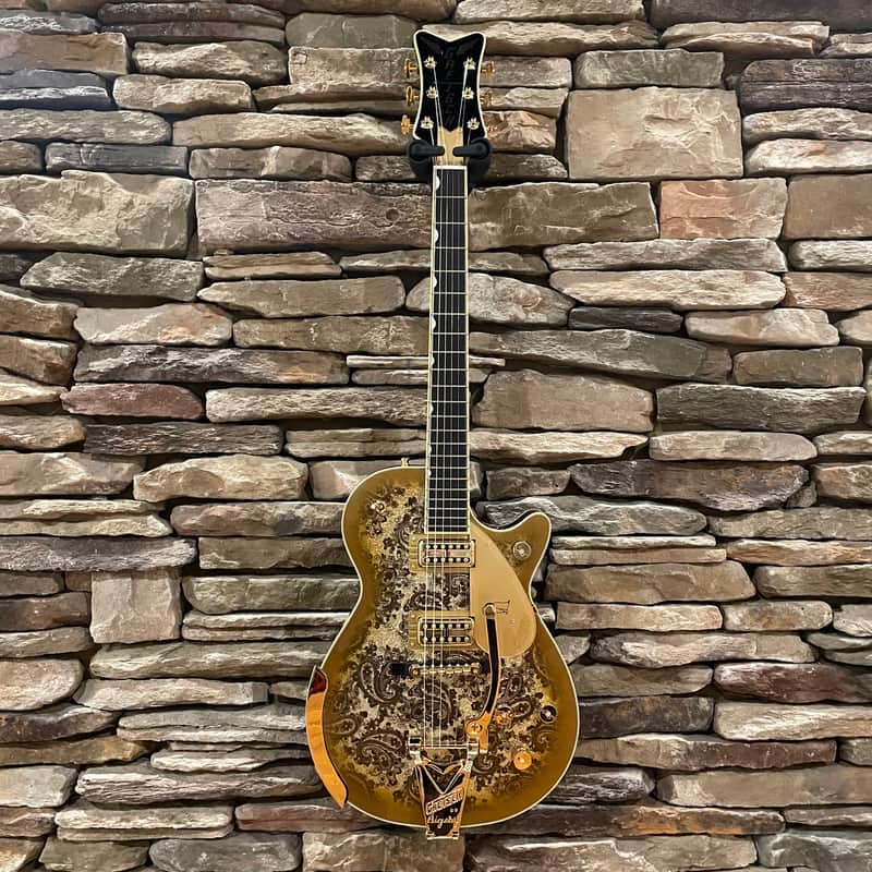 Gretsch G6134TG Limited Edition Paisley Penguin - Gold Paisley Burst w/ Hardshell Case image 1