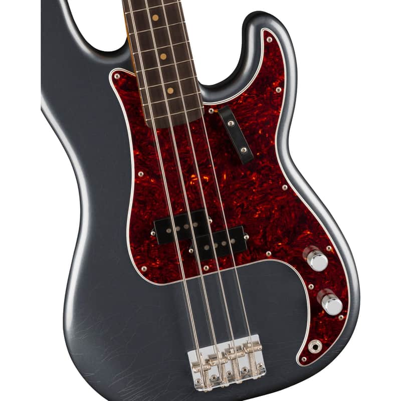 Fender Vintera II Road Worn 60s Precision 4-String Bass w/ Hardshell Case - Charcoal Frost Metallic image 1