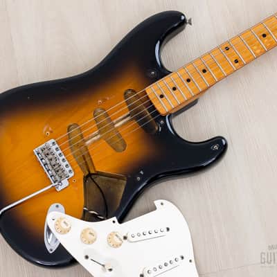 1989 Fender ExTrad Stratocaster ‘57 Vintage Reissue ST57-140 Sunburst Lacquer w/ USA Pickups & Case, Japan MIJ Fujigen image 23