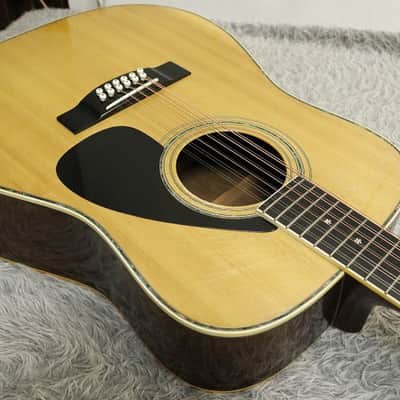 Vintage 1980's made Orange Label Yamaha  FG12-350 12strings Acoustic Guitar  Made in Japan image 2