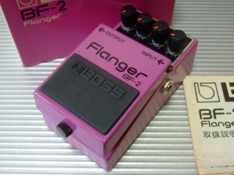 MINT 1981 Boss BF-2 Flanger w/ Original Box & Manual / MIJ Made in Japan (Black Label) image 1