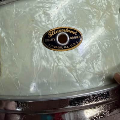Slingerland 6-lug Snare Drum 1950s - White Marine Pearl image 2