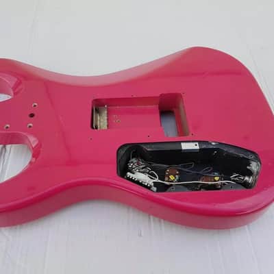 80's FENDER HM STRAT BODY - HOT PINK image 7
