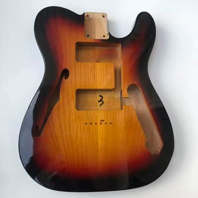 Alder 70s Telecaster Tele Style Guitar Body in Tobacco Burst image 1