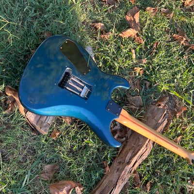Vintage 1985 Kramer Striker 200ST Guitar with ESP Flicker Tremolo in Midnight Blue image 18