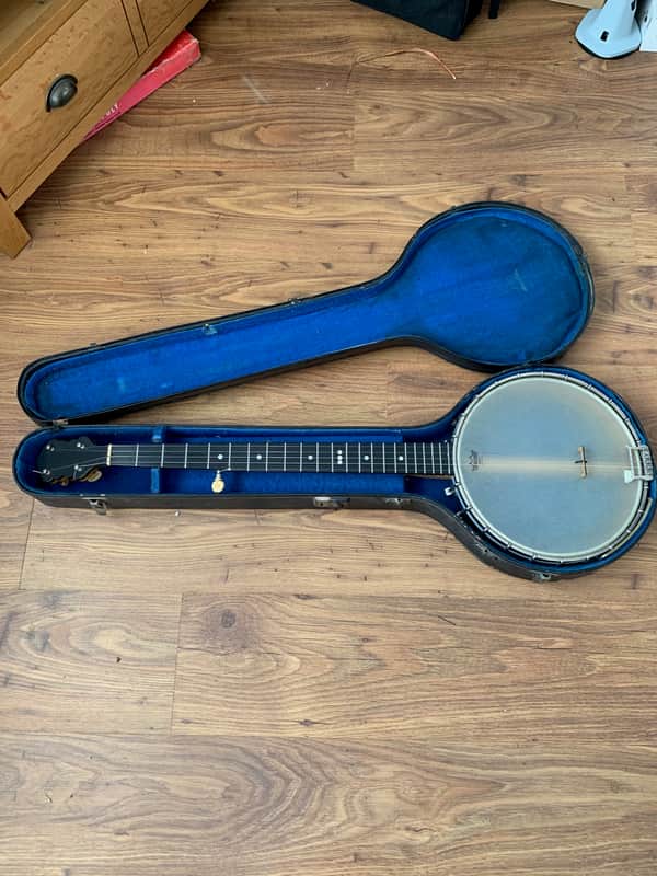 Hawkes & Son 5 string banjo 1930s natural image 1