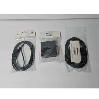 Radio Shack "AA" Battery Holder, Audio Cable Phono Headphone Cord Lot of 3 NOS image 2