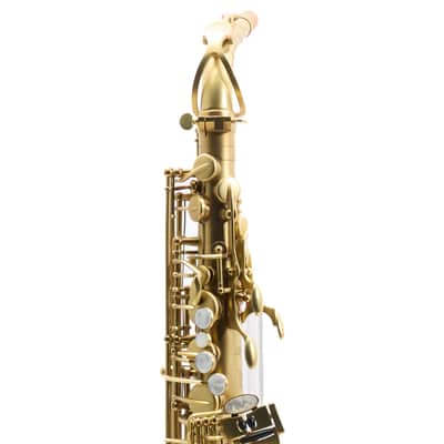 Antigua Winds Model AS4348CU Alto Saxophone in Unlacquered Brass SN UAS110015 image 11