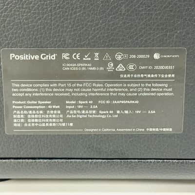 Positive Grid Spark 40 40-Watt 2x4" Modeling Guitar Combo 2020 - Present - Black image 9
