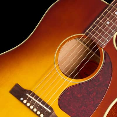 Epiphone J-45 Standard EC Honey Burst Acoustic Electric with Gig Bag image 5