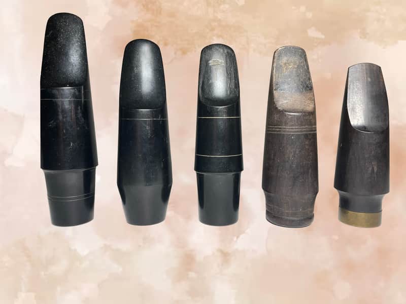Vintage Clarinet / Saxophone Mouthpiece Collection (Lot of 5) - Hard Rubber & Wood image 1