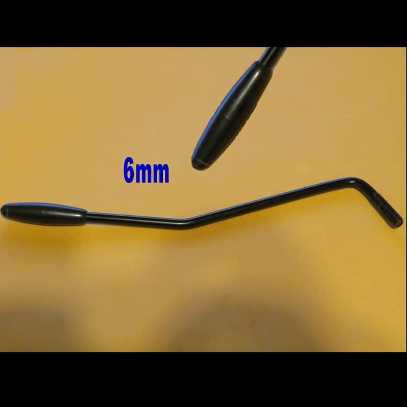 Replacement Tremolo Arm style 1 for Ibanez Hard Rocker, etc. 6mm Black # Roadstar II Hardrocker image 1
