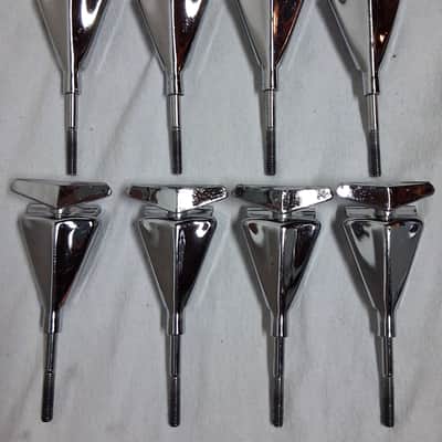 8 Vintage Pearl Bass Drum T-rods and Claws 1970s .. Hard to find image 1
