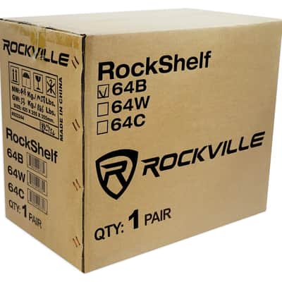 2) Rockville RockShelf 64B 400w Black 6.5" Home Theater Bookshelf Speakers/4 Ohm image 9