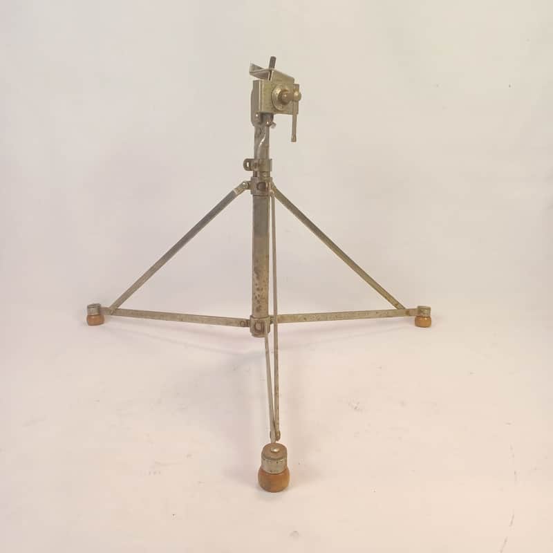 Walberg & Auge Nickel Tripod Base Stand + Roto-Tom? Cymbal/Drum Vintage 50s US image 1