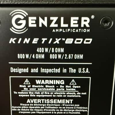 Genzler Amplification Kinetix 800-Watt Bass Amp & carry bag image 7