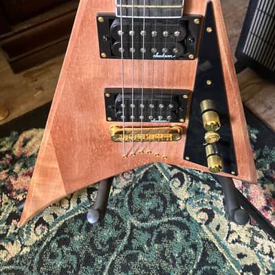 Jackson JS32T Randy Rhoads V Natural Oil w/ Rare Vintage Soft Leather Case image 5