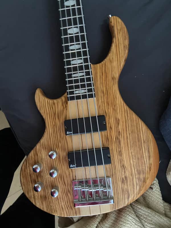Gstyle Left Handed 5 String Bass 2020s - Wood image 1