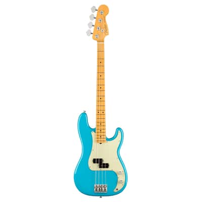 Used Fender American Professional II Precision Bass - Miami Blue w/ Maple FB image 2