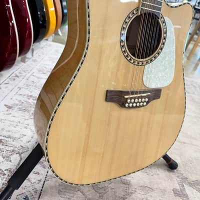 Takamine GD74CE Unison 12-String Acoustic-Electric Guitar - Natural image 8