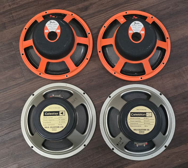 Vintage Van Halen Speaker Set – (2) 1970s JBL D120F & (2) 1970s Celestion G12H 30W T1281 Blackbacks Bild 1