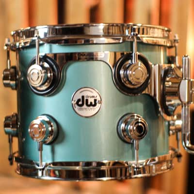 DW Collector's Maple VLT Artesian Green Metallic Lacquer Drum Set - 22,10,12,16 - SO#1101774 image 4