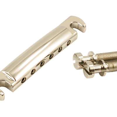 Kluson USA Made Lightweight Stop Aluminum Tailpiece, Nickel KSTOPAL-N