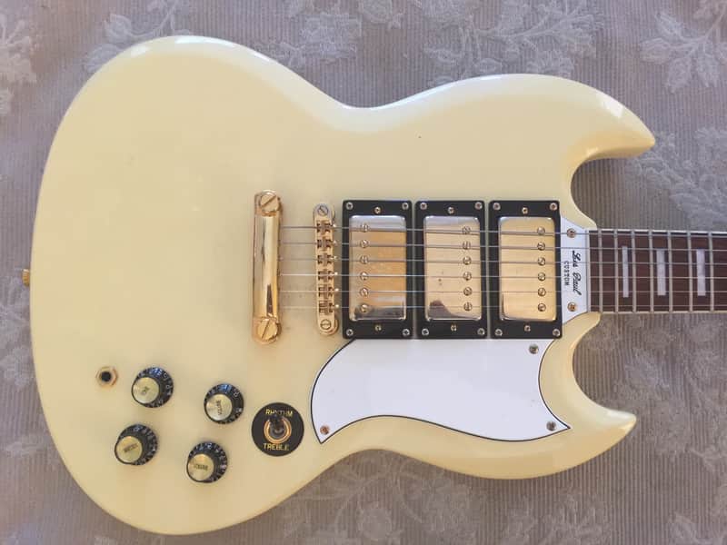Epiphone SG Custom 3 Pickup White/Gold | Reverb