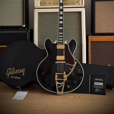 Gibson Custom Shop ES-355 Reissue "Black Beauty" Keith Richards Look, Ebenholz, Bigsby, Classic 57 PU´s ​ 2011 - Ebony image 8
