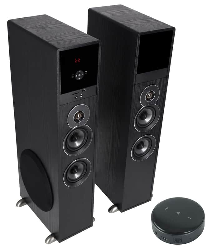 Rockville TM80B Home Theater Buetooth Tower Speakers + 8" Sub + Wifi Receiver image 1