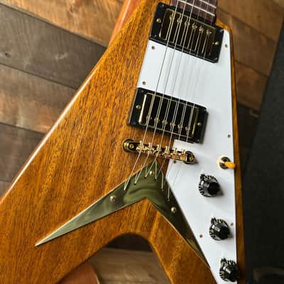 Gibson Custom 1958 Mahogany Flying V Reissue VOS *Only 6.35 Pounds!!* - Antique Natural 851264 image 3