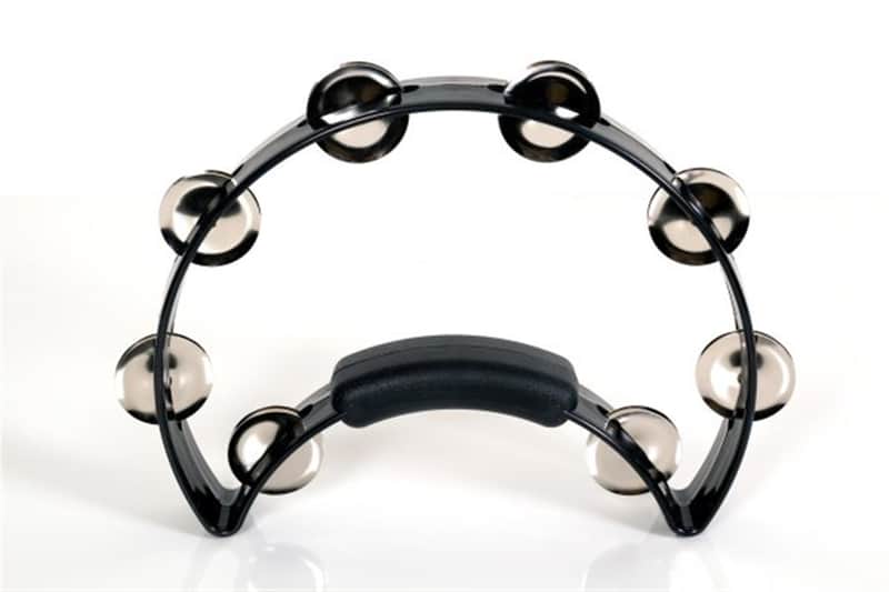 Rhythm Tech RT1210 Solo Tambourine. Black with Single Row Nickel Jingles image 1