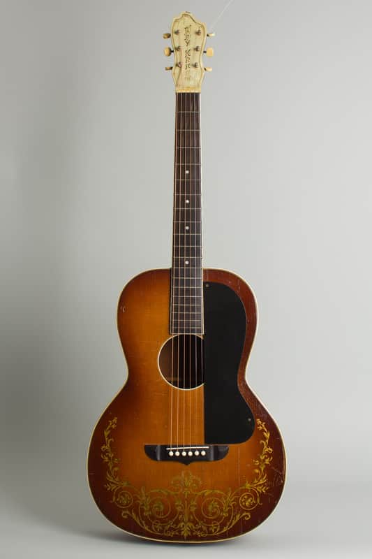 Kay Kraft  Jumbo Style A Acoustic Guitar,  c. 1932, black gig bag case. image 1