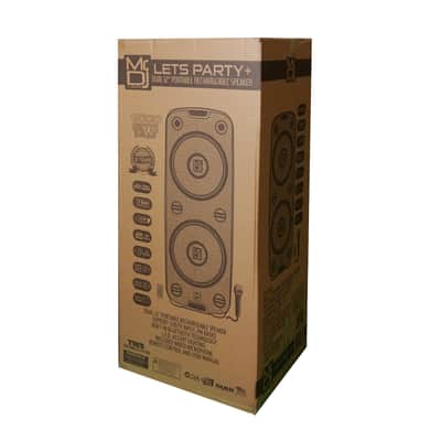 MR DJ LETS PARTY+ Dual 12" 4000W Battery Powered Bluetooth Speaker Microphone Party Speaker imagen 8