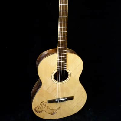 Blueberry NEW IN STOCK Handmade Classical Guitar Nylon Strings Alaskan Spruce and Balinese Rosewood image 6