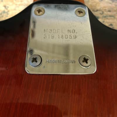 Silvertone 1405 (Teisco made) vintage guitar 1969 Redburst image 4