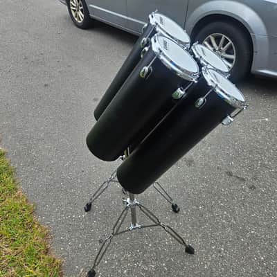 Tama Tama 7850N4L 4-Piece Low-Pitch Octoban Set with Stand (1990s 1990s - Black fibreglass image 4