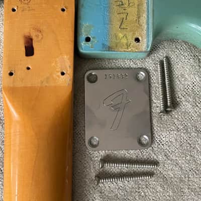 1966 USA Fender Musicmaster II Daphne Blue ES Stamped + OHSC Silver Case Beauty image 23