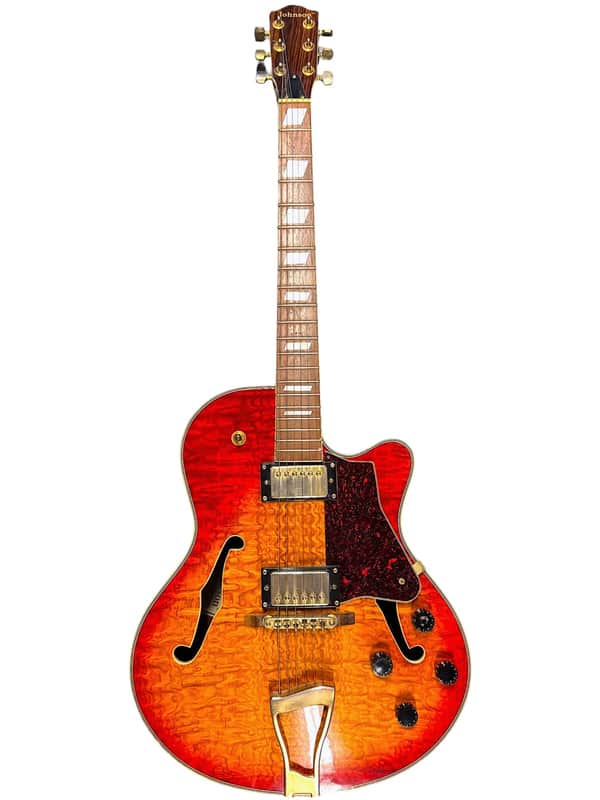 Johnson Model JH-440-C Hollow-Body Electric Guitar, MIC (Used) image 1