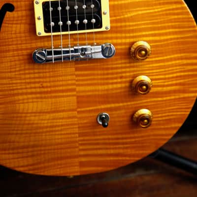 Hamer USA Artist Amber Double Cut Semi-Hollow Electric Guitar 1990's Pre-Owned image 6