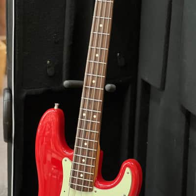 1995 Fender P-Bass - Black Label - MIM - Red image 3