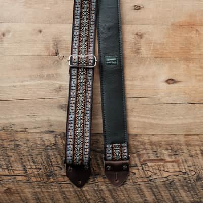 Vintage Blue 60s/70s Hippie Guitar Strap / Handmade in the UK / Case Candy image 4